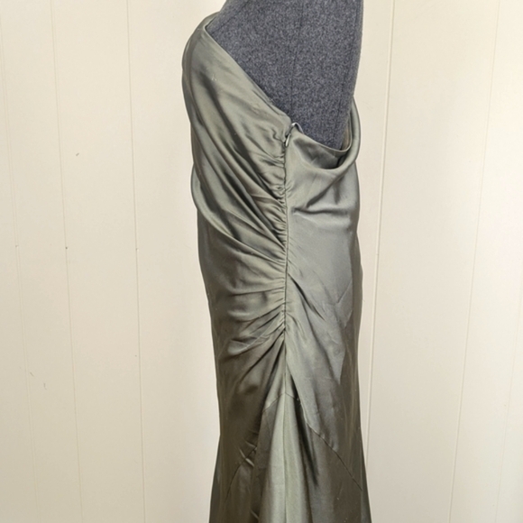 Shona Joy Eucalyptus Sheath Dress One Shoulder Wedding NWT - Picture 7 of 15